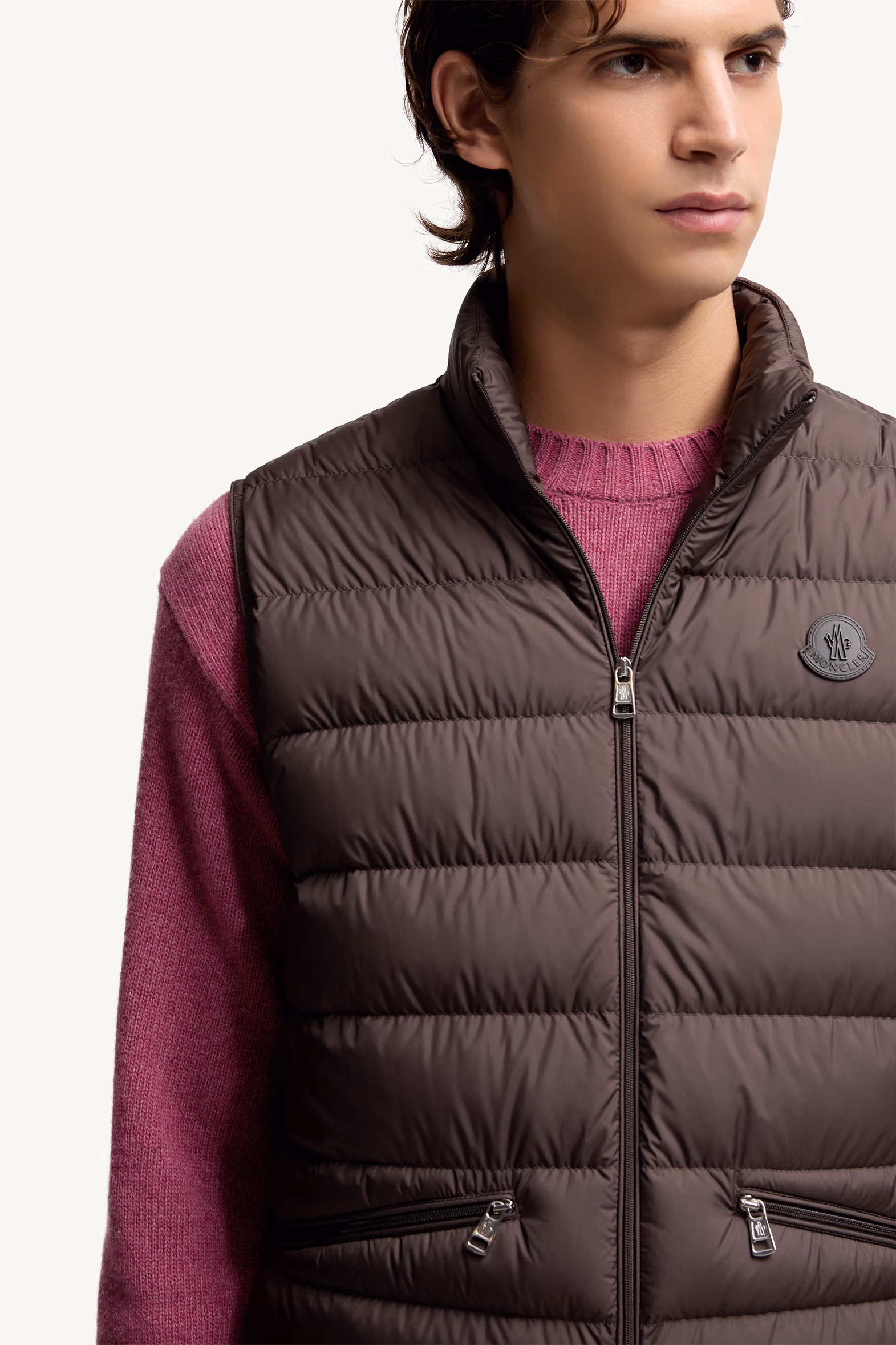 Treompan Down Vest Men Brown Moncler 6